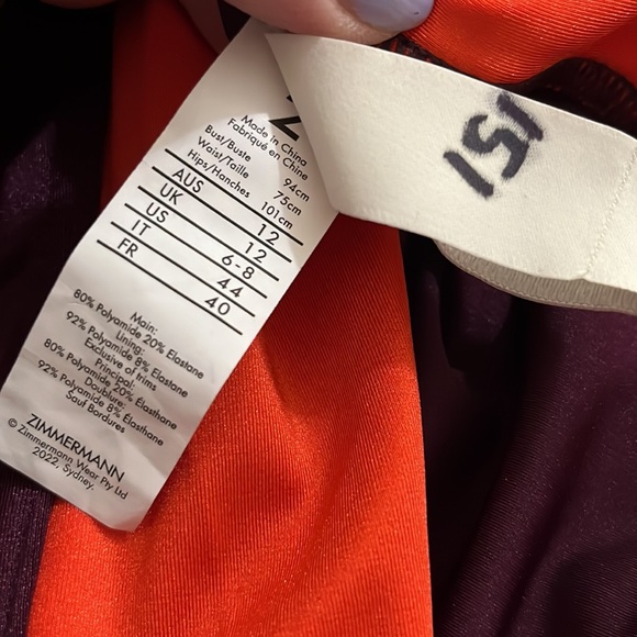 NEW ZIMMERMAN Violet Color Block Bikini
Bottom - Picture 8 of 8